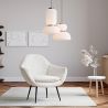 Fauteuil avec Accoudoirs -En Bouclette Fausse Fourrure Tapissée - Boucles Blanches- Eila image 7