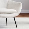 Fauteuil avec Accoudoirs -En Bouclette Fausse Fourrure Tapissée - Boucles Blanches- Eila image 7