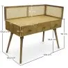Bureau style Cannage Design en bois naturel - Oka image 7
