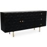 Buffet noir vintage en bois massif et métal - Huisu image 7
