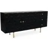 Buffet noir vintage en bois massif et métal - Huisu image 7