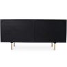 Buffet noir vintage en bois massif et métal - Huisu image 7