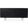Buffet noir vintage en bois massif et métal - Huisu image 7