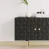 Buffet noir vintage en bois massif et métal - Huisu image 7