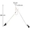 Lampe de plafond à bras articulés - Lampe suspendue - 2 bras - Pats image 7