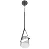 Lustre de plafond - Suspension - Cuir et verre - Bim image 7