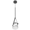 Lustre de plafond - Suspension - Cuir et verre - Bim image 7