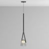 Lustre de plafond - Suspension - Cuir et verre - Bim image 7