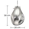 Lampe de plafond en verre - Suspension design - Vera image 7