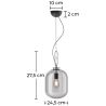 Lampe de plafond en cristal - Lampe suspendue design - Grau image 7