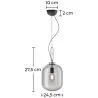 Lampe de plafond en cristal - Lampe suspendue design - Grau image 7