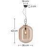 Lampe de plafond en cristal - Lampe suspendue design moyenne - Grau image 7