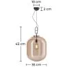 Lampe de plafond en cristal - Lampe suspendue design moyenne - Grau image 7