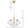 Lustre de plafond en boules de verre - Suspension design - 12 globes - Glaub image 7
