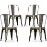 Pack de 4 chaises de salle à manger - Design industriel - Nouvelle édition - Stylix image 7