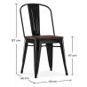Pack Table à manger et 4 chaises à manger Design industriel - Nouvelle édition- Bistrot Stylix image 7