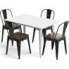 Pack Table à manger et 4 chaises à manger Design industriel - Nouvelle édition- Bistrot Stylix image 7