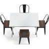 Pack Table à manger et 4 chaises à manger Design industriel - Nouvelle édition- Bistrot Stylix image 7