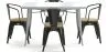 Pack Table de salle à manger et 4 chaises de salle à manger avec accoudoirs Design industriel - Nouvelle édition - Bistrot Stylix image 7