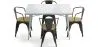 Pack Table de salle à manger et 4 chaises de salle à manger avec accoudoirs Design industriel - Nouvelle édition - Bistrot Stylix image 7