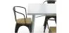 Pack Table de salle à manger et 4 chaises de salle à manger avec accoudoirs Design industriel - Nouvelle édition - Bistrot Stylix image 7
