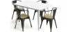 Pack Table de salle à manger et 4 chaises de salle à manger avec accoudoirs Design industriel - Nouvelle édition - Bistrot Stylix image 7