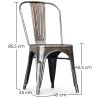 Lot de 4 chaises de salle à manger - Design industriel - Nouvelle édition - Stylix image 7