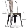 Lot de 4 chaises de salle à manger - Design industriel - Nouvelle édition - Stylix image 7