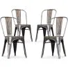 Lot de 4 chaises de salle à manger - Design industriel - Nouvelle édition - Stylix image 7