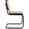 Chaise de salle à manger - Design vintage - Bois et rotin naturel - Noir - Bastral image 7