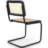 Chaise de salle à manger - Design vintage - Bois et rotin naturel - Noir - Bastral image 7