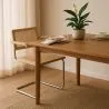 Chaise à manger avec accoudoirs - Design vintage - Bois et rotin - Bruna image 7