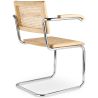 Chaise à manger avec accoudoirs - Design vintage - Bois et rotin - Bruna image 7