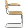 Chaise à manger avec accoudoirs - Design vintage - Bois et rotin - Bruna image 7
