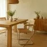 Chaise à manger avec accoudoirs - Design vintage - Bois et rotin - Bruna image 7