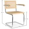 Chaise à manger avec accoudoirs - Design vintage - Bois et rotin - Bruna image 7