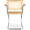 Chaise à manger avec accoudoirs - Design vintage - Bois et rotin - Bruna image 7