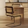 Chaise de salle à manger avec accoudoirs - Vintage - Bois et rotin - Bastral image 7