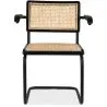Chaise de salle à manger avec accoudoirs - Vintage - Bois et rotin - Bastral image 7