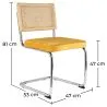 Chaise de salle à manger - tapissée de velours - Bois et rotin - Martha image 7