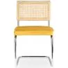 Chaise de salle à manger - tapissée de velours - Bois et rotin - Martha image 7