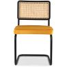 Chaise de salle à manger - tapissée en velours - Bois et rotin - Puila image 7