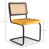 Chaise de salle à manger - tapissée en velours - Bois et rotin - Puila image 7