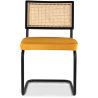 Chaise de salle à manger - tapissée en velours - Bois et rotin - Puila image 7