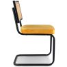 Chaise de salle à manger - tapissée en velours - Bois et rotin - Puila image 7
