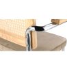 Chaise de salle à manger avec accoudoirs - Tapisserie en velours - Bois et rotin - Martha image 7