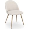 Chaise de salle à manger - Tapissée en tissu bouclé - Design scandinave - Evelyne image 7