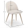 Chaise de salle à manger - Tapissée en tissu bouclé - Design scandinave - Evelyne image 7