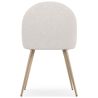 Chaise de salle à manger - Tapissée en tissu bouclé - Design scandinave - Evelyne image 7