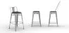 Lot de 4 coussins magnétiques pour taboure assise carrée- simili-cuir - Stylix image 7